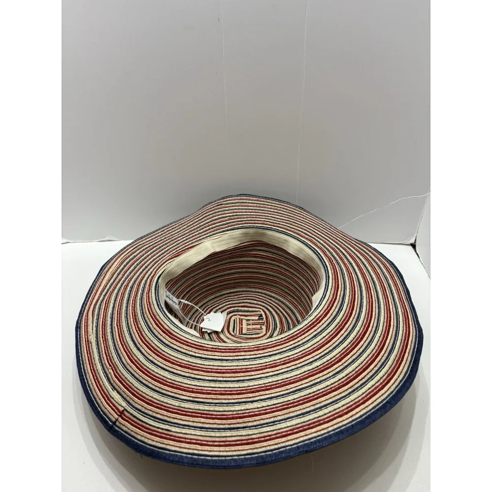 NWT Janie And‎ Jack Girl's Striped Sun Hat 4-5 Years
